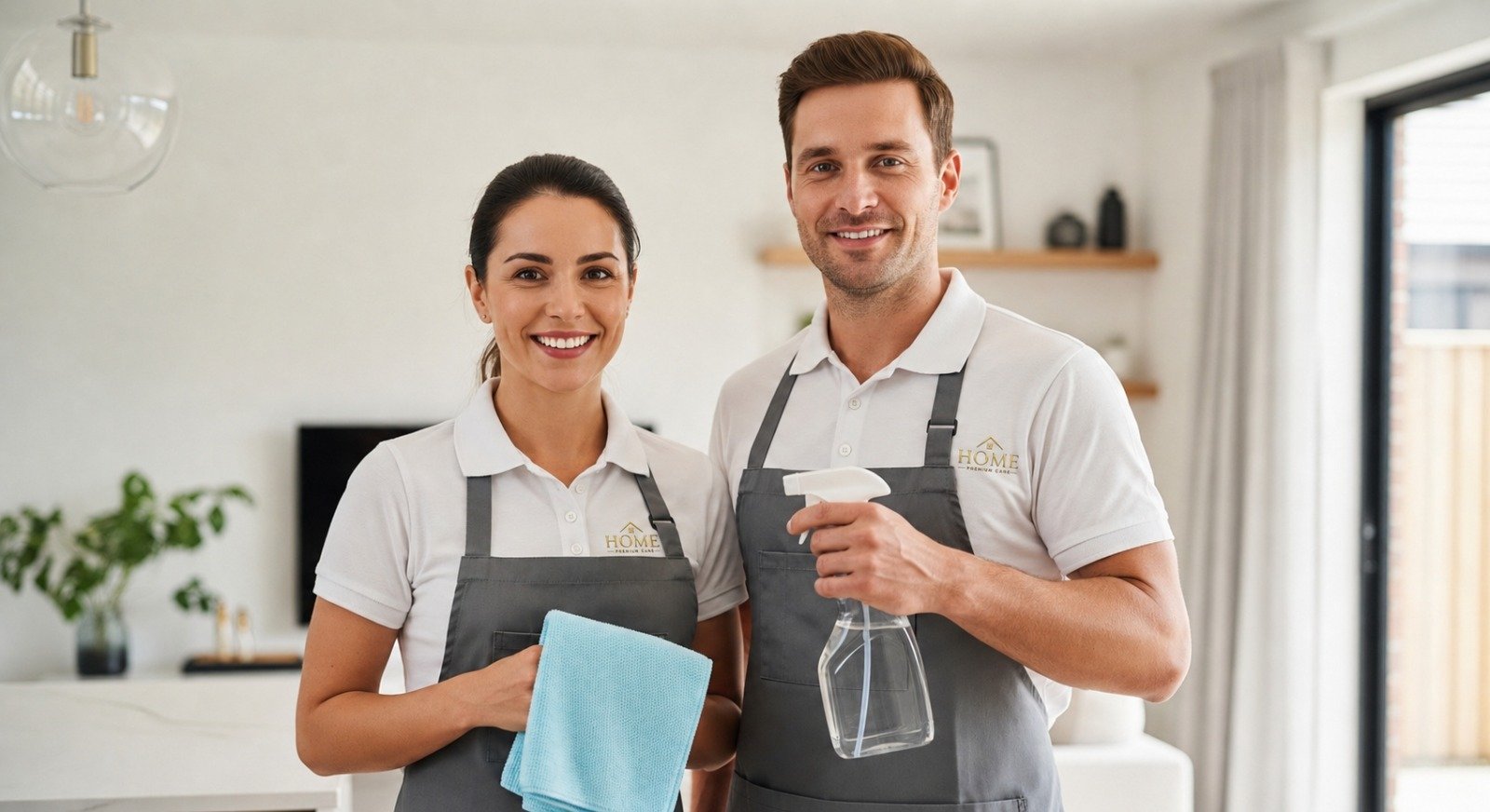 Equipa Home Premium Care a realizar limpeza residencial de qualidade